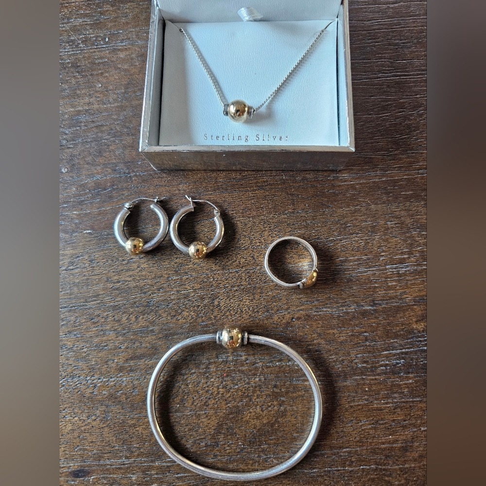 Eden Hand Arts Cape Cod bracelet and jewelry set in 14k and Sterling silver